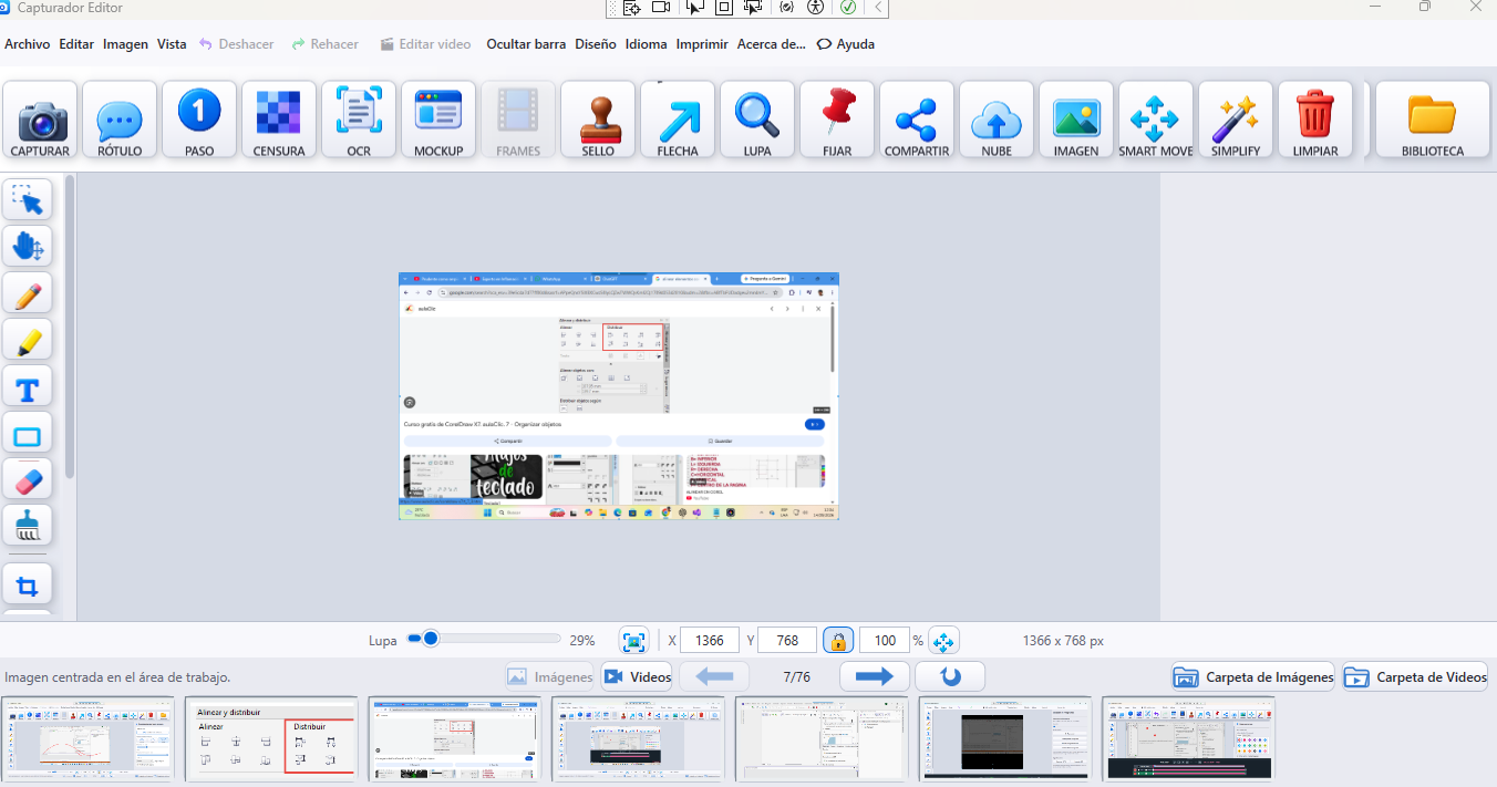 Editor principal de AT Capture Studio